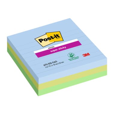 Post-it Haftnotiz Super Sticky sort lin. 3x90Bl