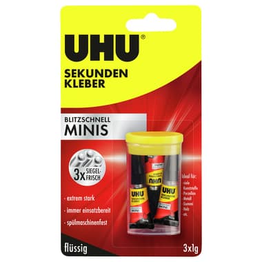 Uhu Sekundenkleber blitzschnell MINIS 1g 3 St.