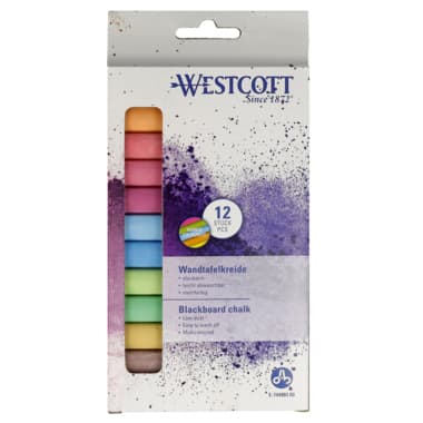 Westcott Tafelkreide sort. 12St.