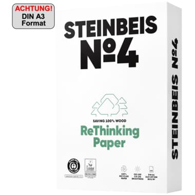 Steinbeis Kopierpapier No.4 ISO 100 A3 500Bl.