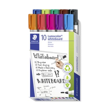 Staedtler Whiteboardmarker Lumocolor sort. 10 St.
