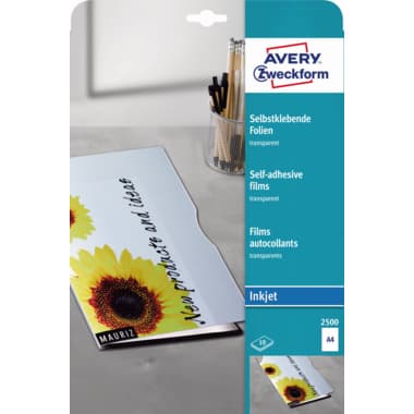 Avery Zweckf. Inkjetfolie DIN A4 tr 10 St.