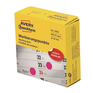 Avery Markierungspunkt 10mm magenta 800St