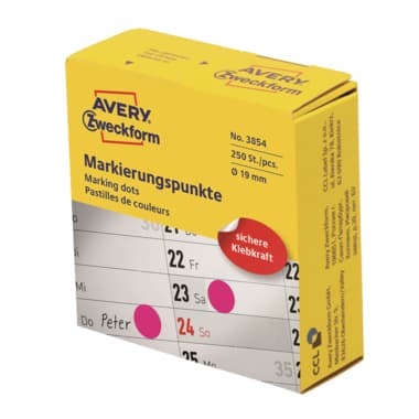 Avery Markierungspunkt 19mm magenta 250St