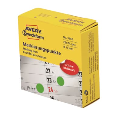 Avery Markierungspunkt 19mm gn 250St