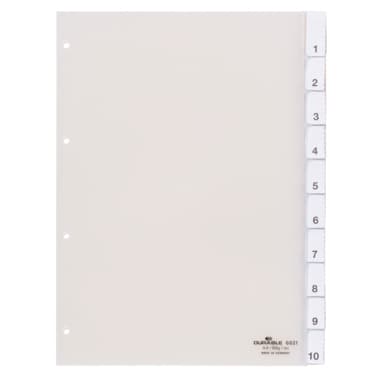 Durable Register DIN A4 10teilig Hartfolie tr