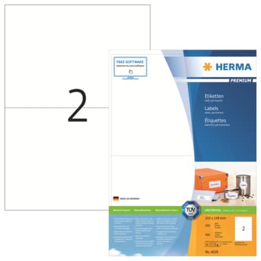 Herma Etikett PREMIUM 210x148mm weiß 400 St./Pack.