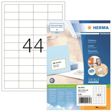 Herma Etikett PREMIUM 48,3x25,4mm ws 4.400 St.