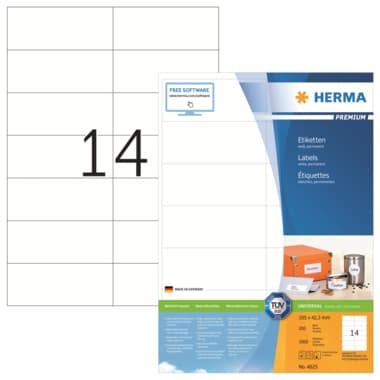 Herma Etikett PREMIUM 105x42,3mm ws 2.800 St.