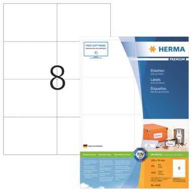 Herma Etikett PREMIUM 105x74mm weiß 1.600 St./Pack.
