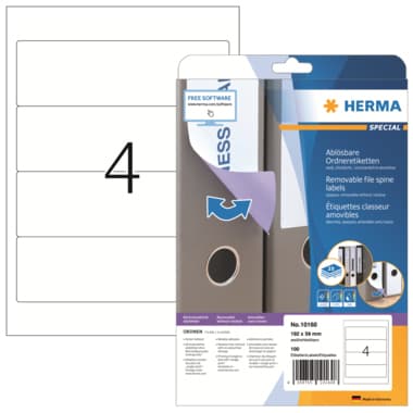 Herma Ordneretikett sk ablösbar ws 100St.