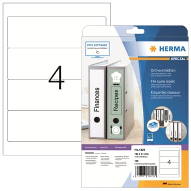 Herma Ordneretikett Special 192x61mm sk ws 100 St.