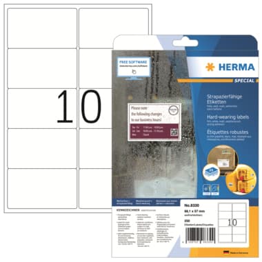 Herma Folienetikett 99,1x57mm weiß 250 St./Pack.