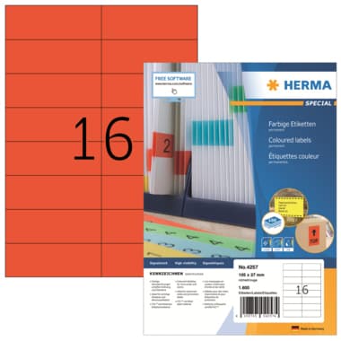 Herma Etikett 105x37mm A4 rt 1.600 St.