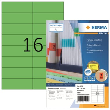 Herma Etikett SPECIAL 105x37mm grün 1.600 St./Pack.