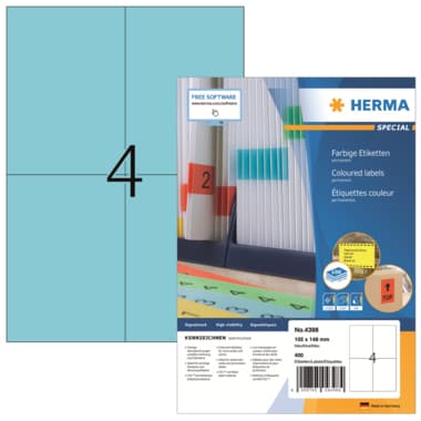 Herma Etikett SPECIAL 105x148mm blau 400 St./Pack.