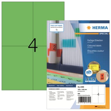 Herma Etikett SPECIAL 105x148mm grün 400 St./Pack.