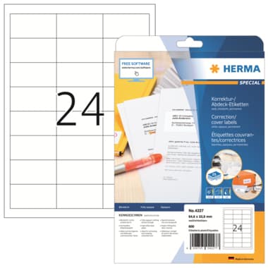 Herma Etikett 64,6x33,8mm A4 ws 600 St.