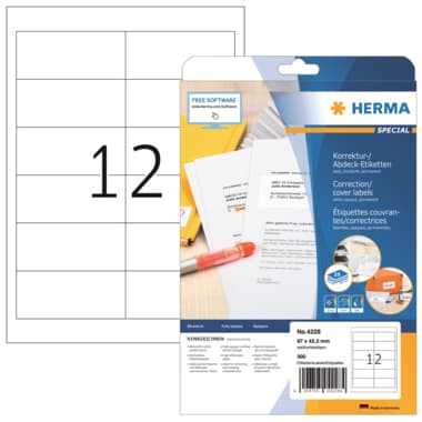 Herma Etikett deckend 96,5x42,3mm weiß 300St