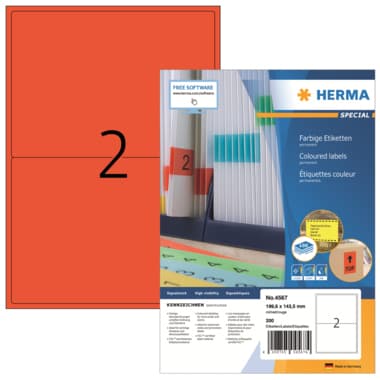 Herma Etikett 199,6x143,5mm rt 200St