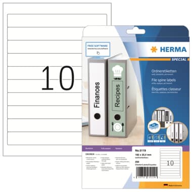 Herma Ordneretiketten DIN A4 192x25,4mm ws 250 St.
