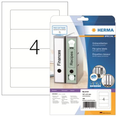 Herma Ordneretiketten DIN A4 157x61mm ws 100 St.