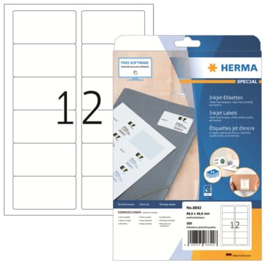 Herma Adressetikett 88,9x46,6mm mt ws 300 St.