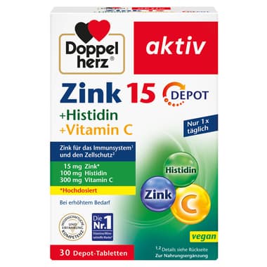 Doppelherz Zink +Histidin Depot 30St