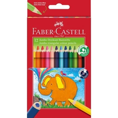 Faber-Castell Buntstift Jumbo sort 12St