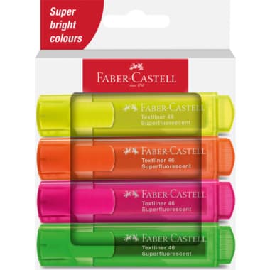 Faber-Castell Textmarker Textliner TL46 sort 4St