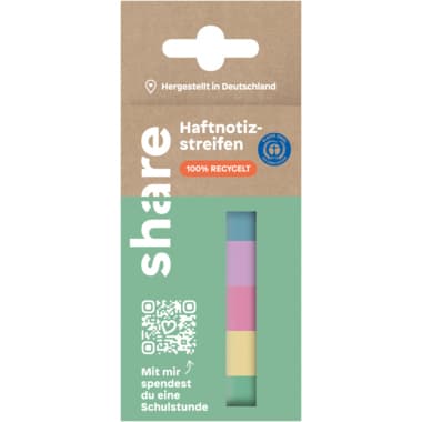 share Haftnotizstreifen sort 5x40Bl
