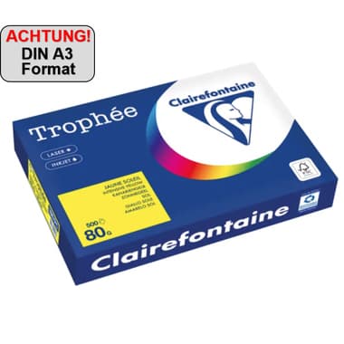 Clairefontaine Kopierpapier A3 80g kanariengelb 500Bl