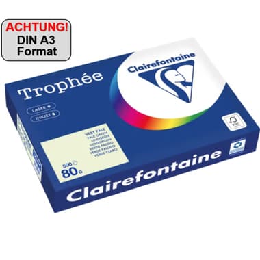 Clairefontaine Kopierpapier A3 80g lindgrün 500Bl