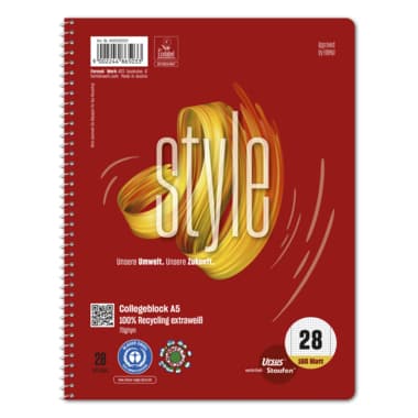 Staufen Collegeblock Style A5 70g Eurol. kar. 160Bl
