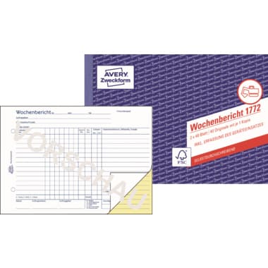 Avery Zweckf. Wochenbericht DIN A5 quer 80Blatt