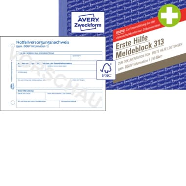 Avery Zweckform Meldeblock Erste Hilfe A6 50 Blatt