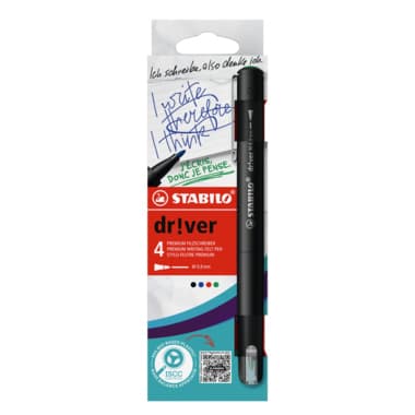 Stabilo Fasermaler dr!ver M sort 4St