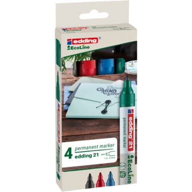 edding Permanentmarker 21 EcoLine 1,5-3 mm 4 St.