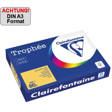Clairefontaine Kopierpapier A3 80g goldgelb 500Bl