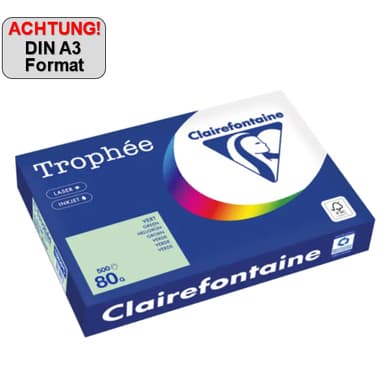 Clairefontaine Kopierpapier A3 80g hellgrün 500Bl