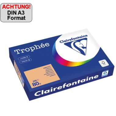 Clairefontaine Kopierpapier A3 80g aprikose 500Bl
