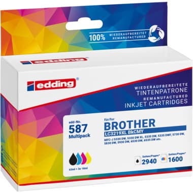edding Tintenpatr wie Brother LC3219XL sw/c/m/y 4St