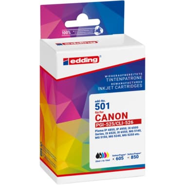 edding Tintenpatr wie Canon PGI-525/CLI-526 sw/c/m/y 5St