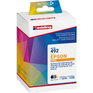 edding Tintenpatr wie Epson 27XL sw/c/m/y 4St