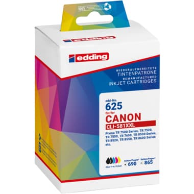 edding Tintenpatr wie Canon PGI-580XXL sw/sw/c/m/g 5 St.
