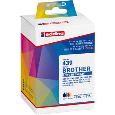 edding Tintenpatr wie Brother LC1240 sw/c/m/y 4 St.