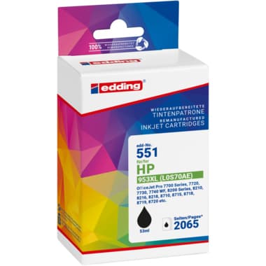 edding Tintenpatr wie HP No. 953XL (L0S70AE) sw