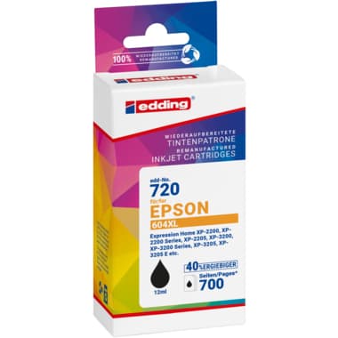 edding Tintenpatr wie Epson 604XL sw