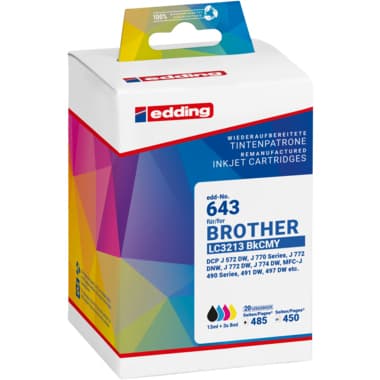 edding Tintenpatr wie Brother LC3213 sw/c/m/y 4St