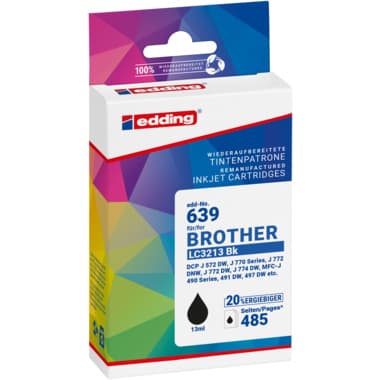 edding Tintenpatr wie Brother LC3213BK sw